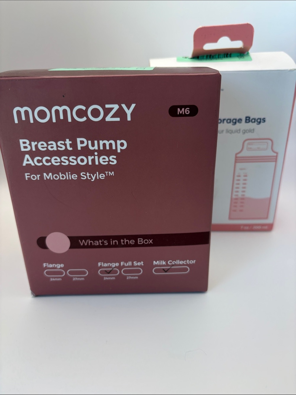 Momcozy Accessories Kit - Replacement Flanges & Milk Collector with storage bags